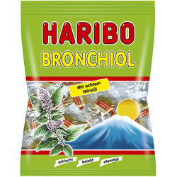 Продуктови Категории Бонбони Haribo Bronchiol 100 gr. 25 бр мента